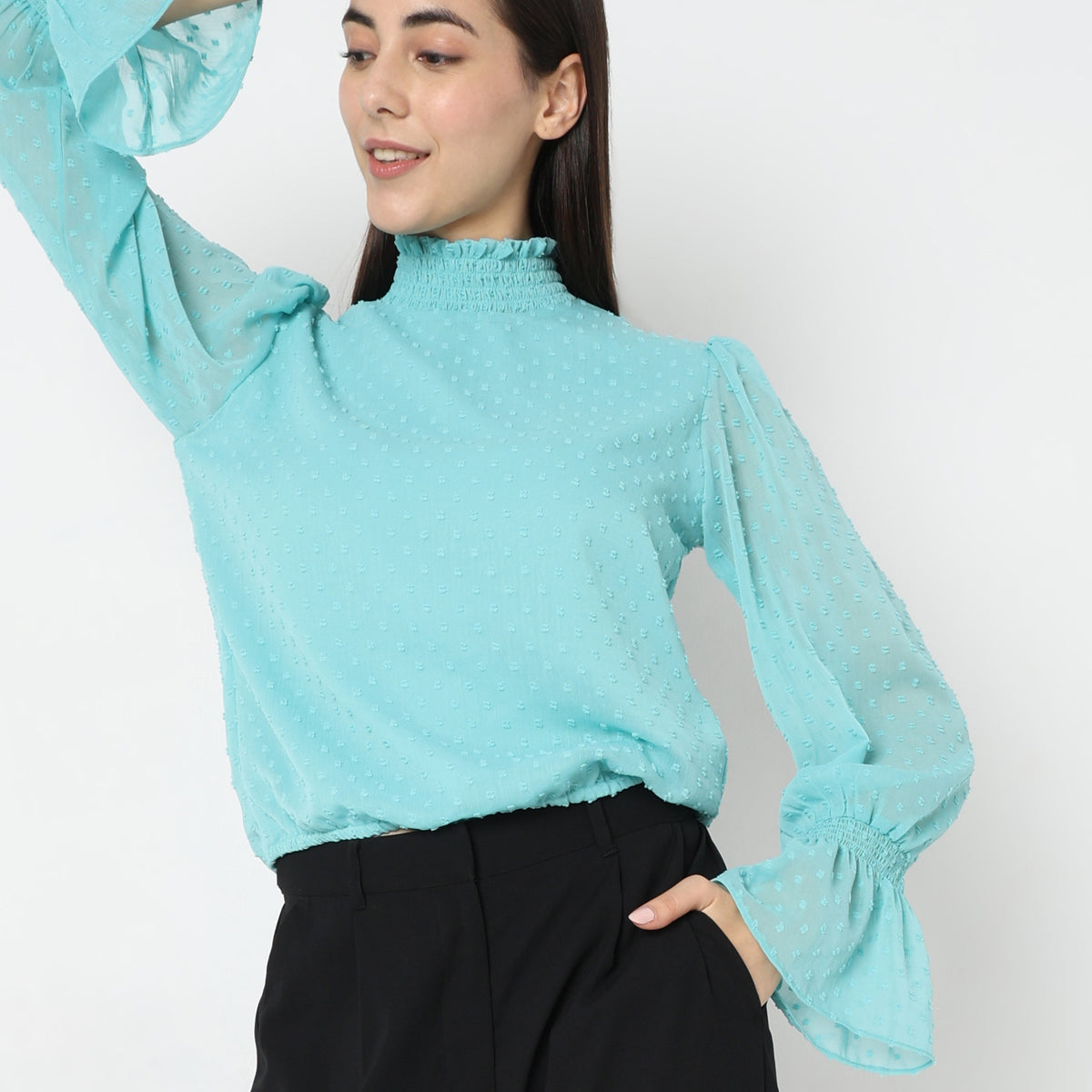 Regular Fit Textured Top