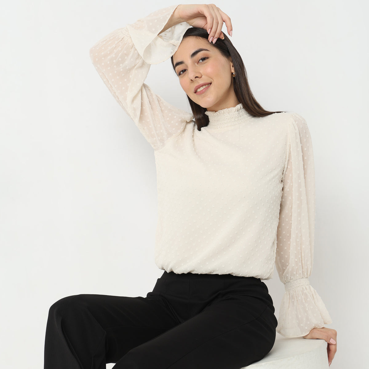 Regular Fit Textured Top