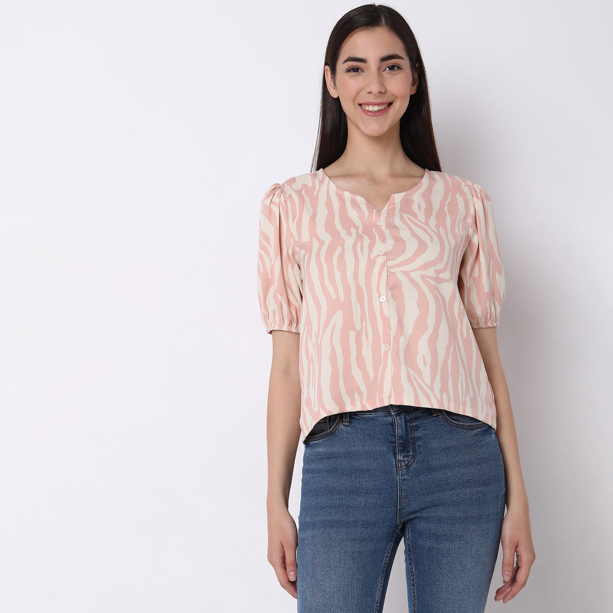 Regular Fit Printed Top