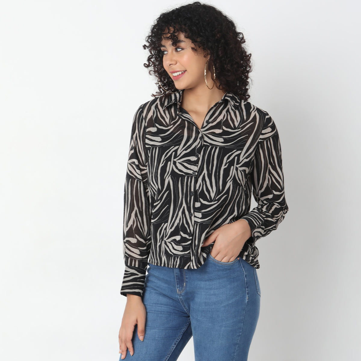 Regular Fit Printed Top