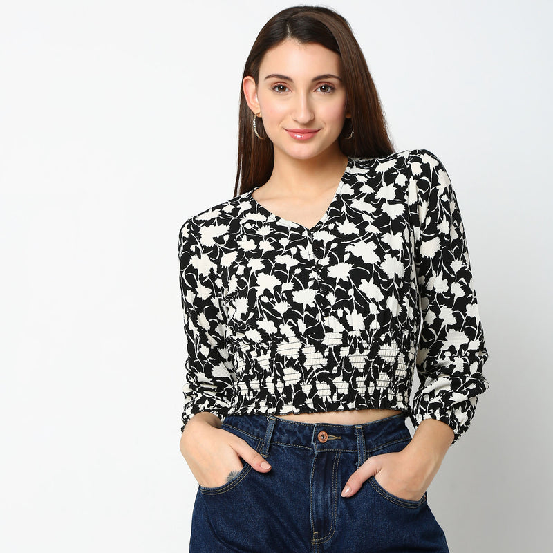 Regular Fit Floral Top