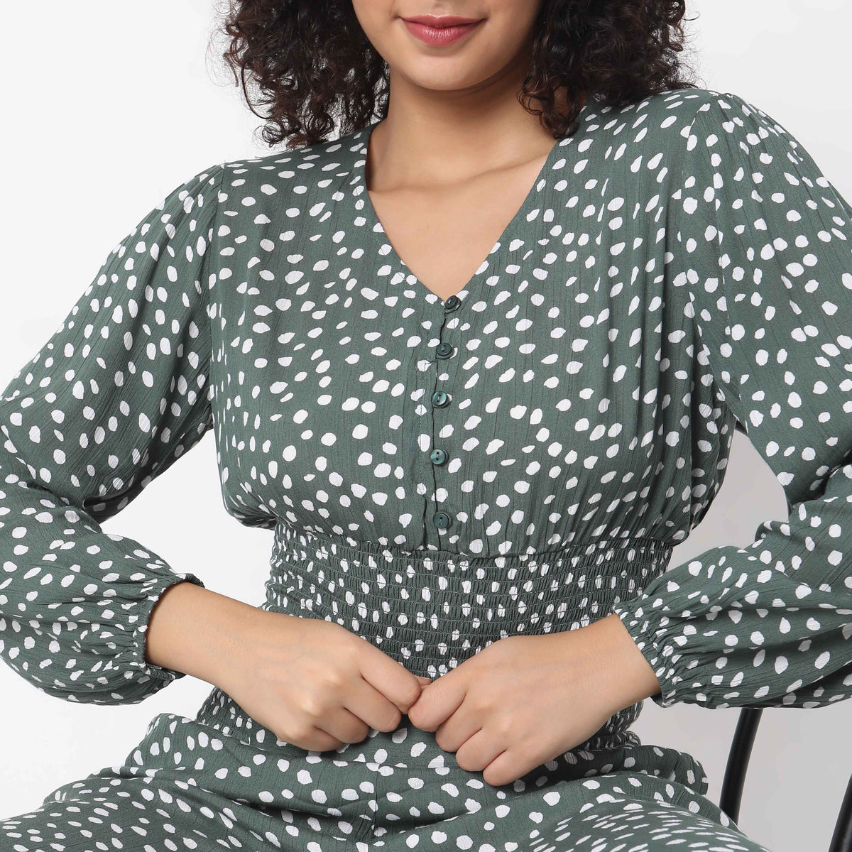 Slim Fit Polka Dot Top