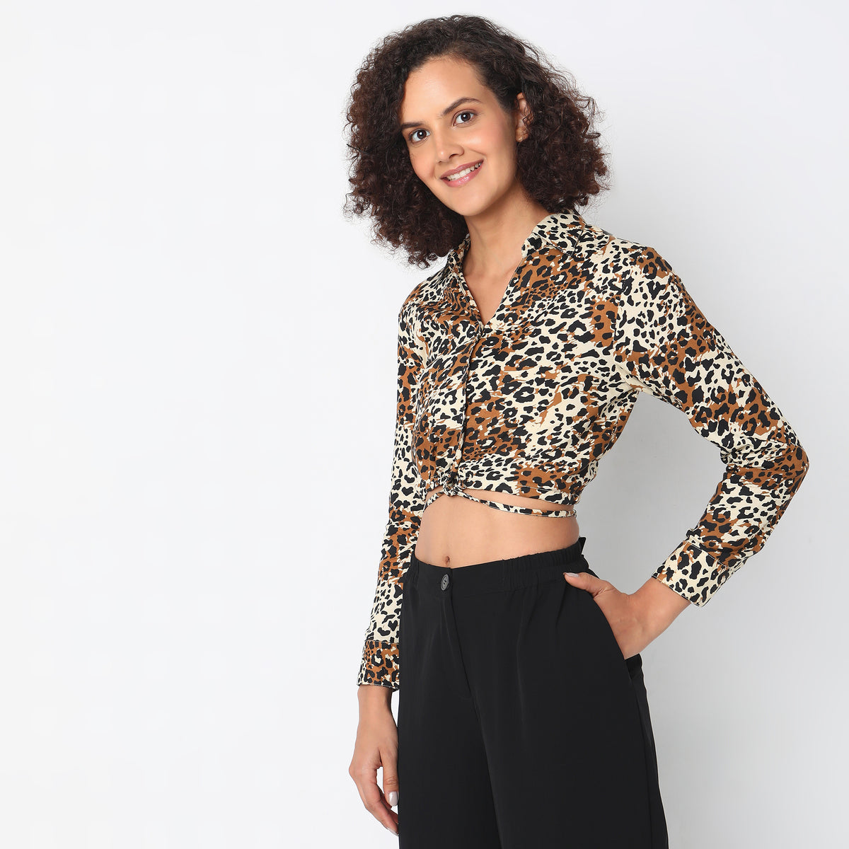 Slim Fit Animal Print Top