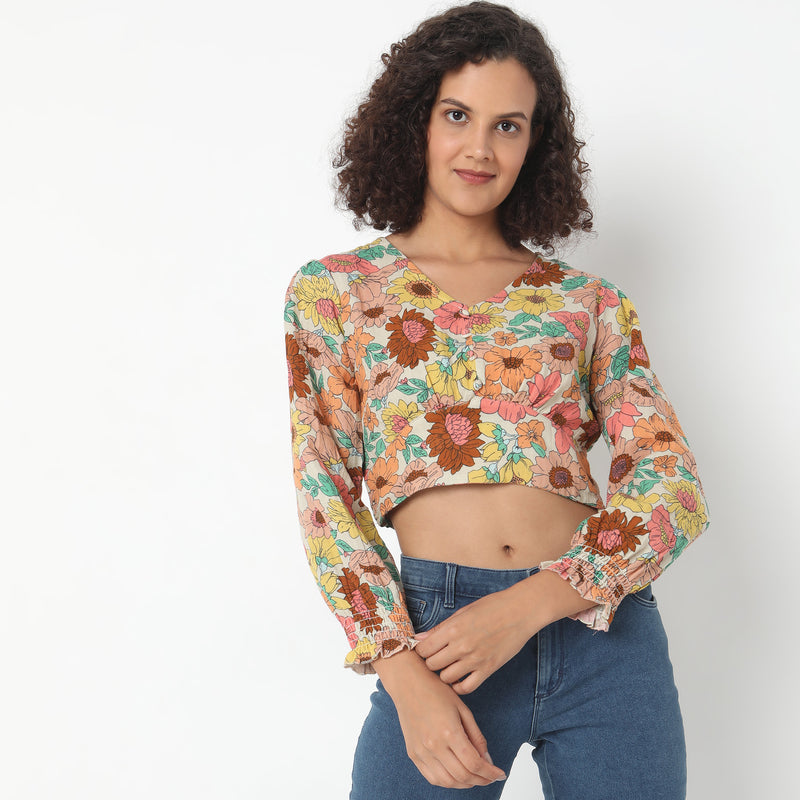 Regular Fit Printed Top