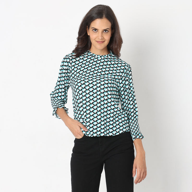 Regular Fit Printed Top