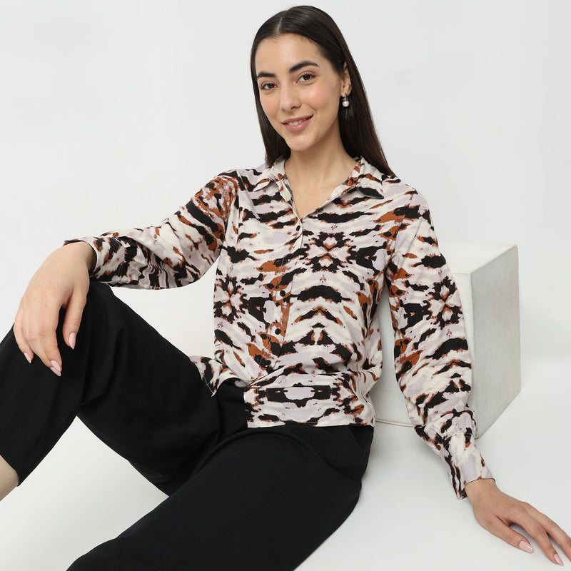 Regular Fit Printed Top