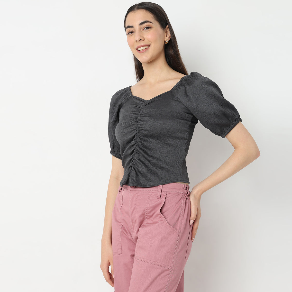 Regular Fit Solid Top