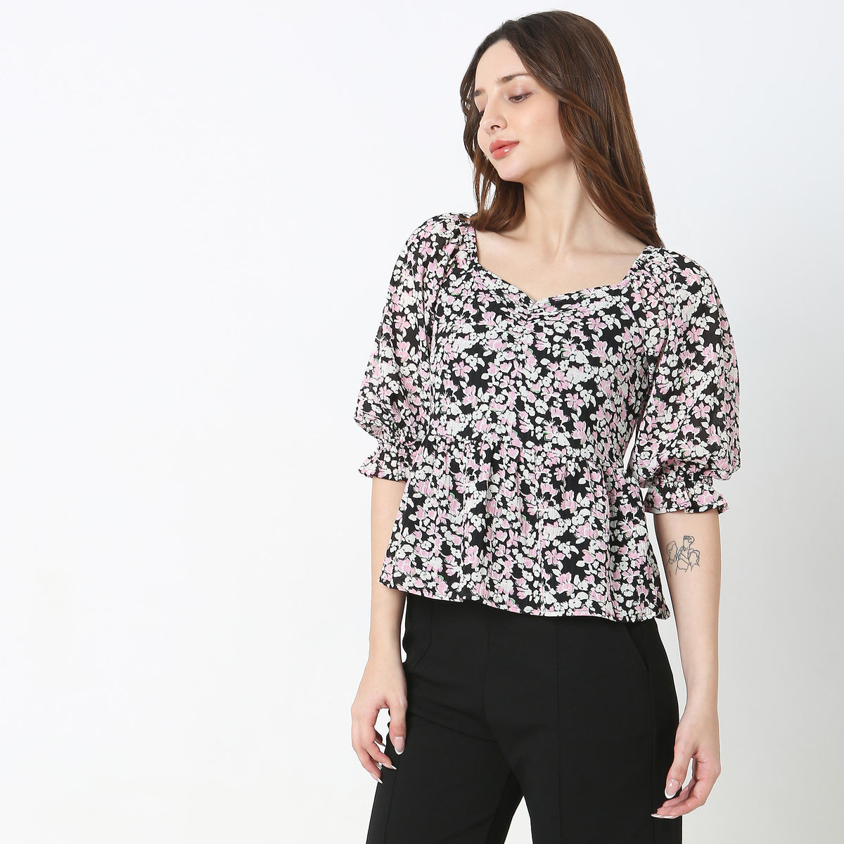 Slim Fit Floral Top