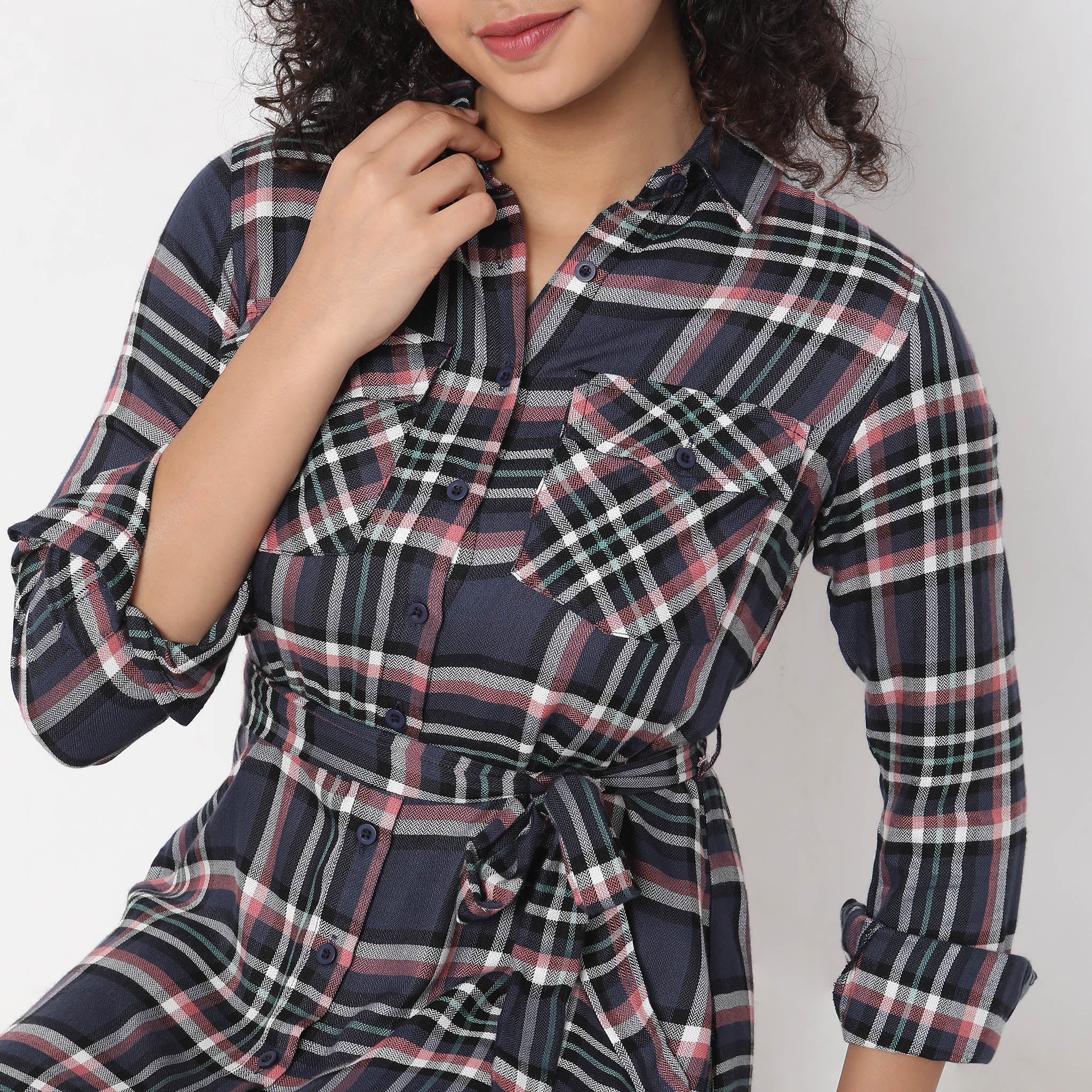 Slim Fit Checkered Top