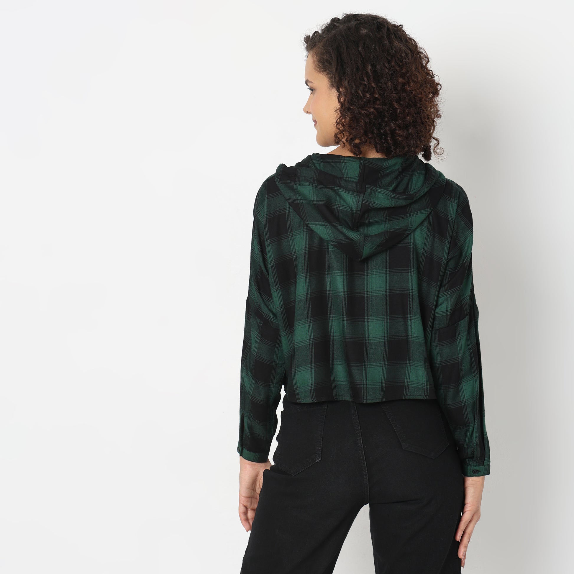 Regular Fit Checkered Top