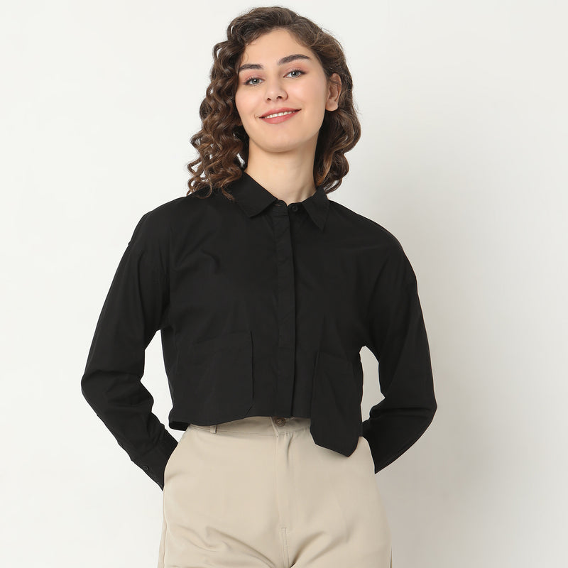 Regular Fit Solid Shirt