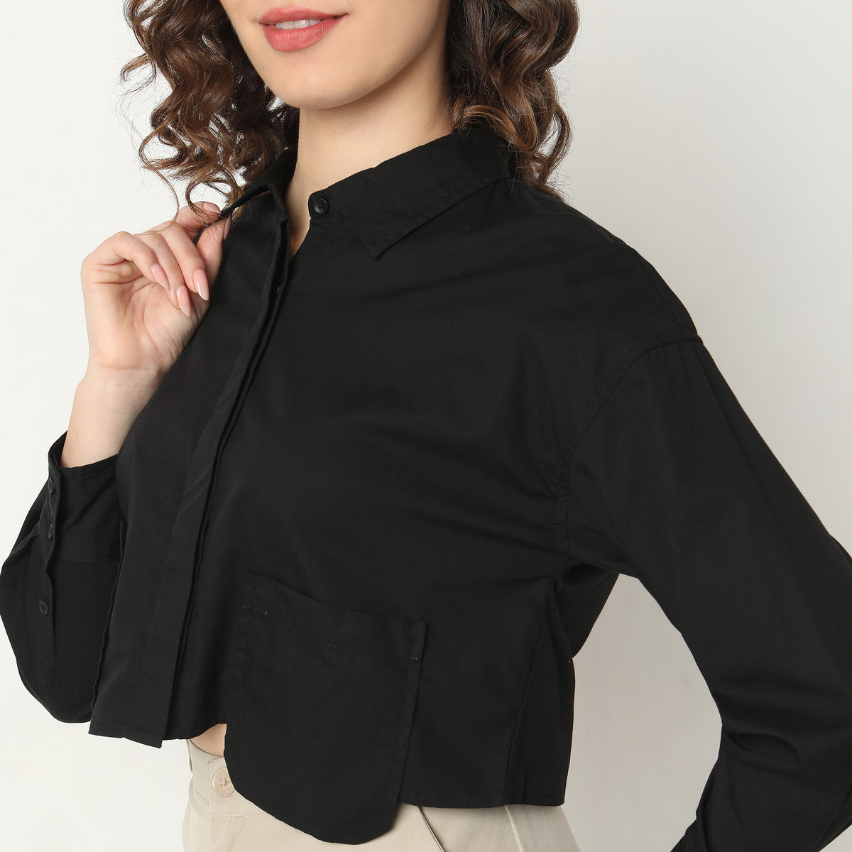 Regular Fit Solid Shirt