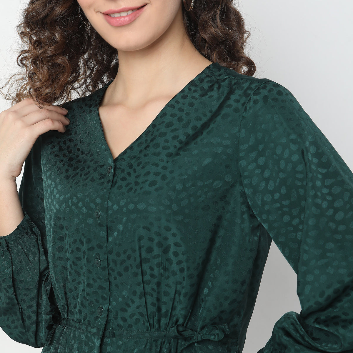 Regular Fit Jacquard Top