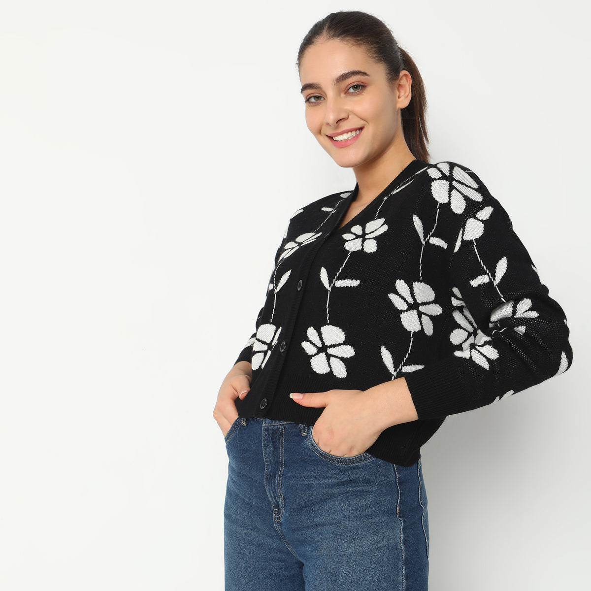 Regular Fit Jacquard Sweater