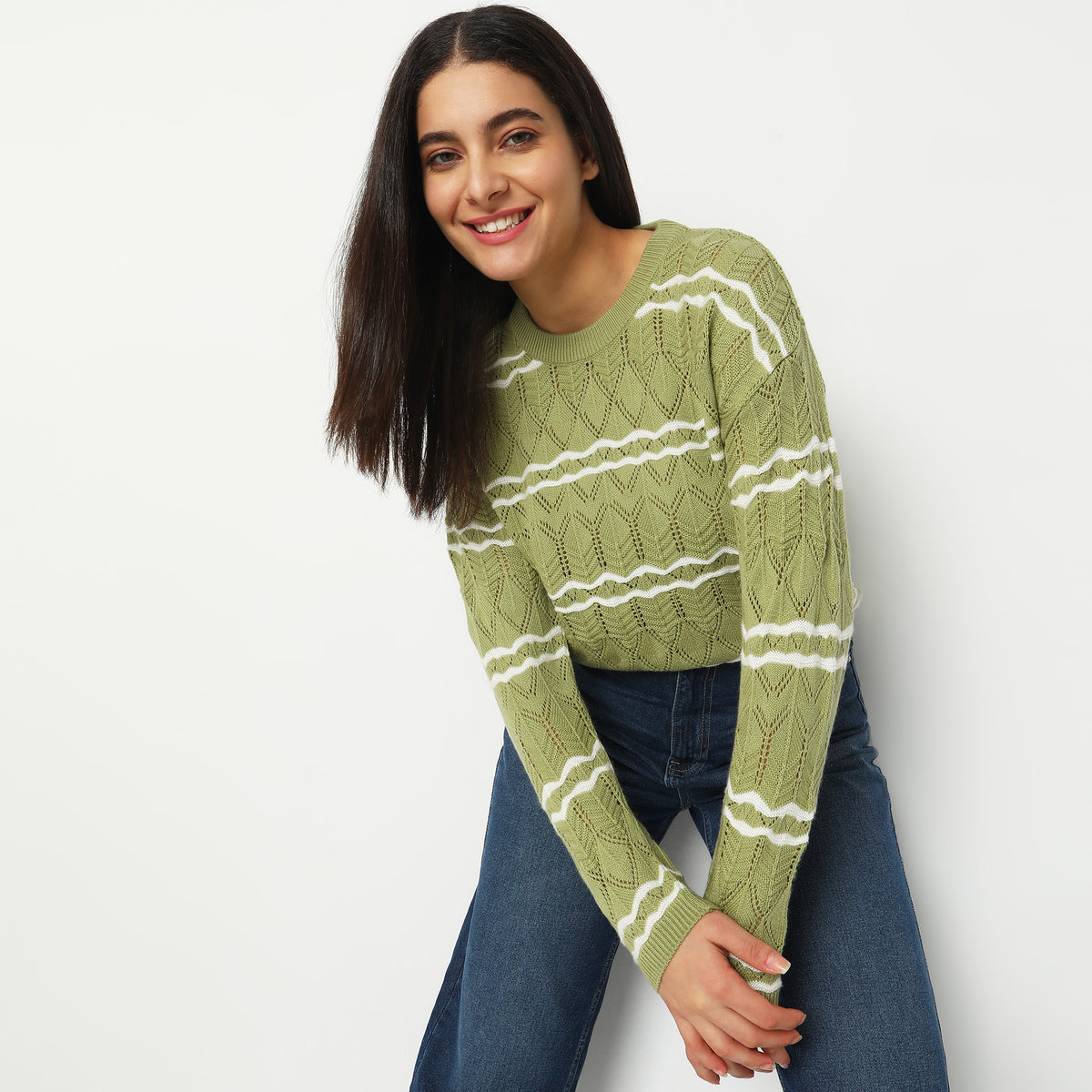 Regular Fit Solid Sweater