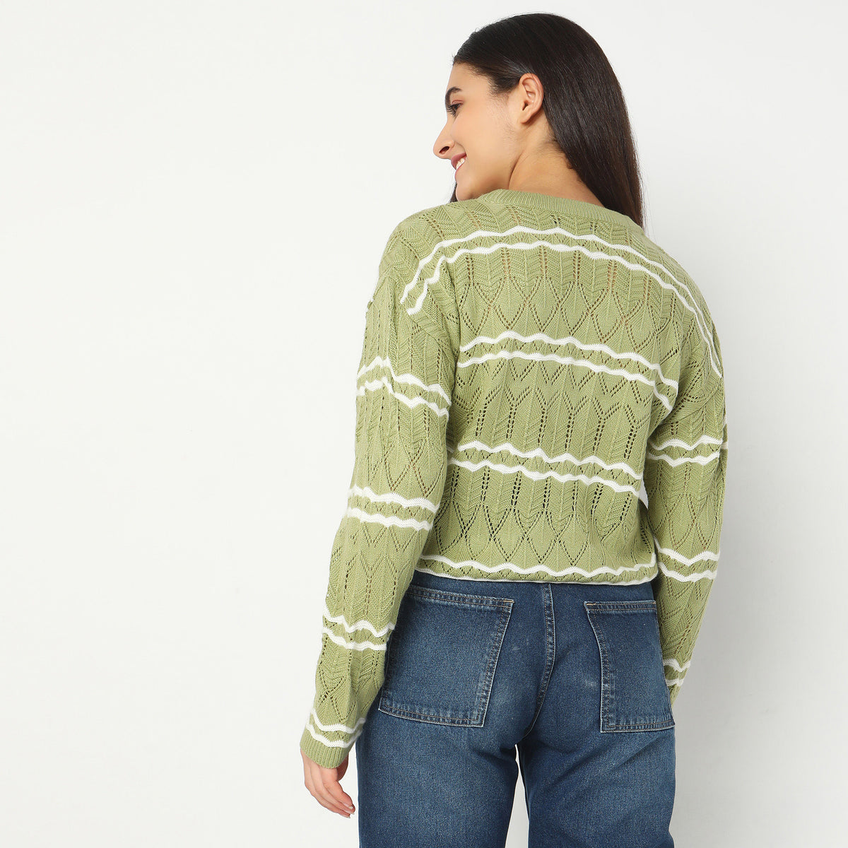 Regular Fit Solid Sweater