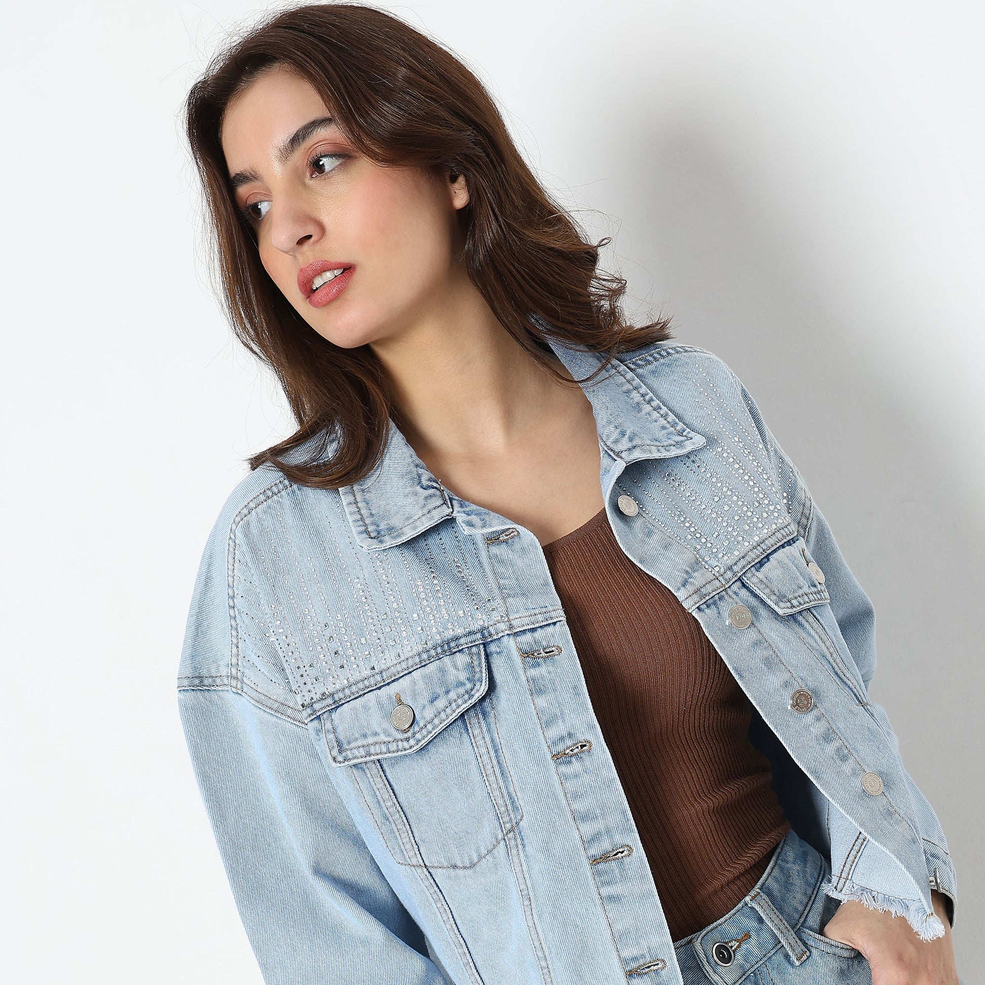 Regular Fit Embellished Jacket