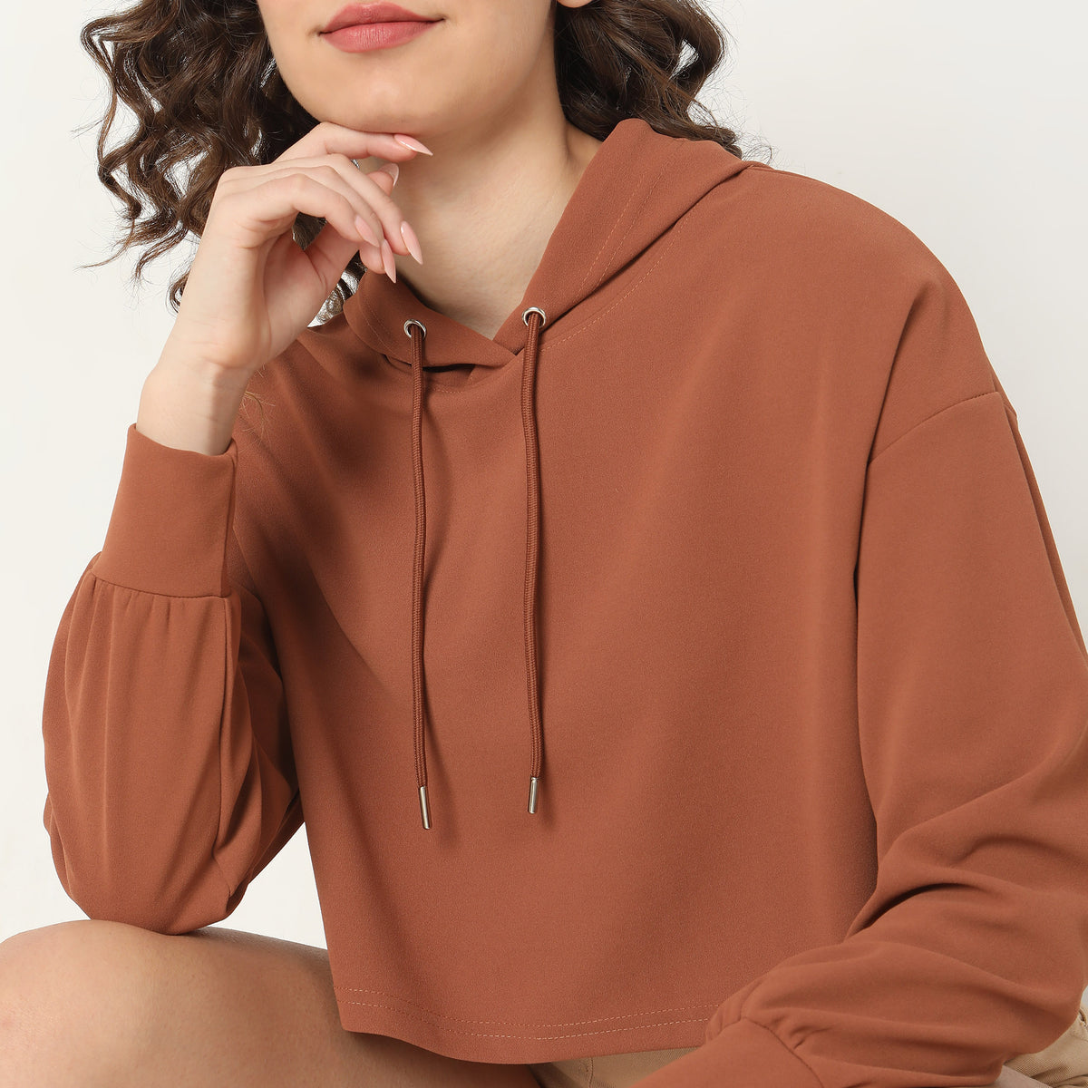 Regular Fit Solid Sweatshirt