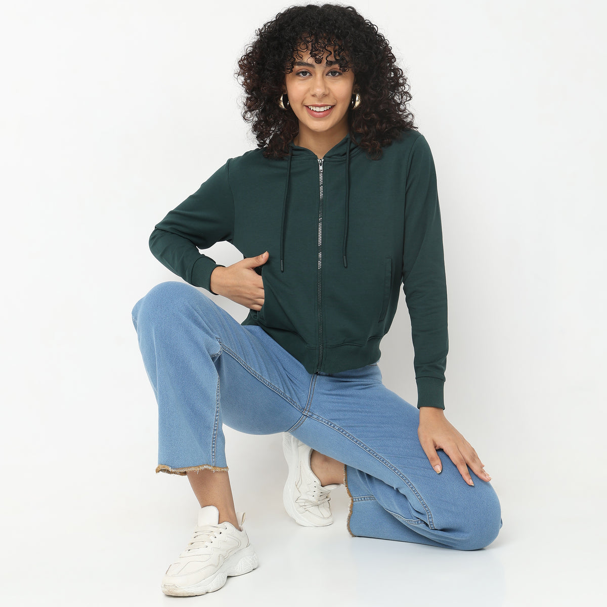 Regular Fit Solid Sweatshirts