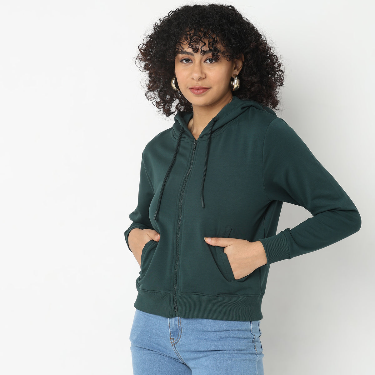 Regular Fit Solid Sweatshirts