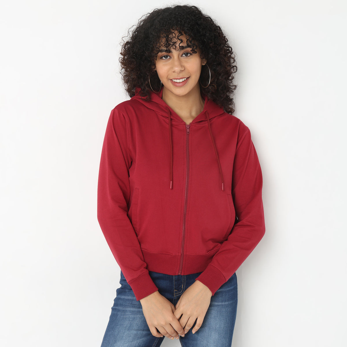 Regular Fit Solid Sweatshirts