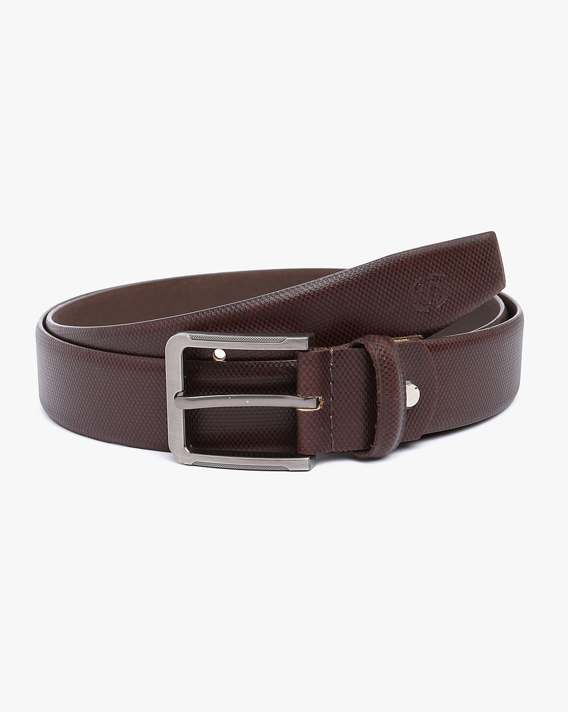 Men Wearing Genuine Leather Brown Belts