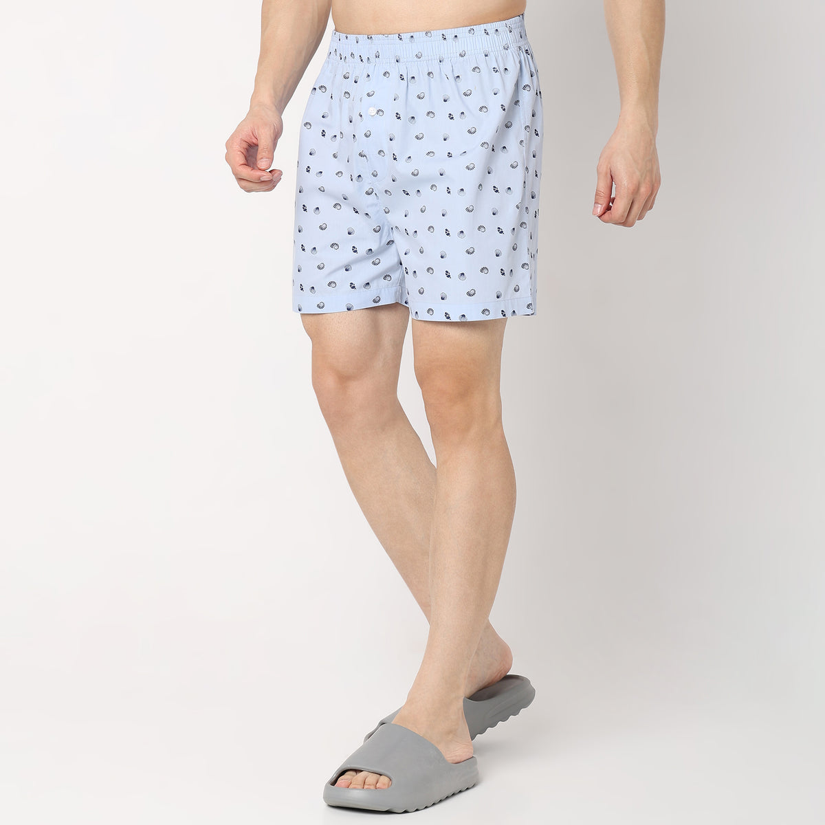 Regular Fit Printed Mid Rise Shorts