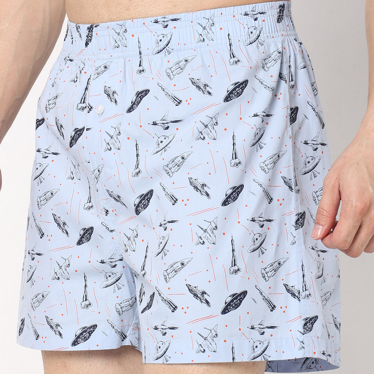 Regular Fit Printed Mid Rise Shorts