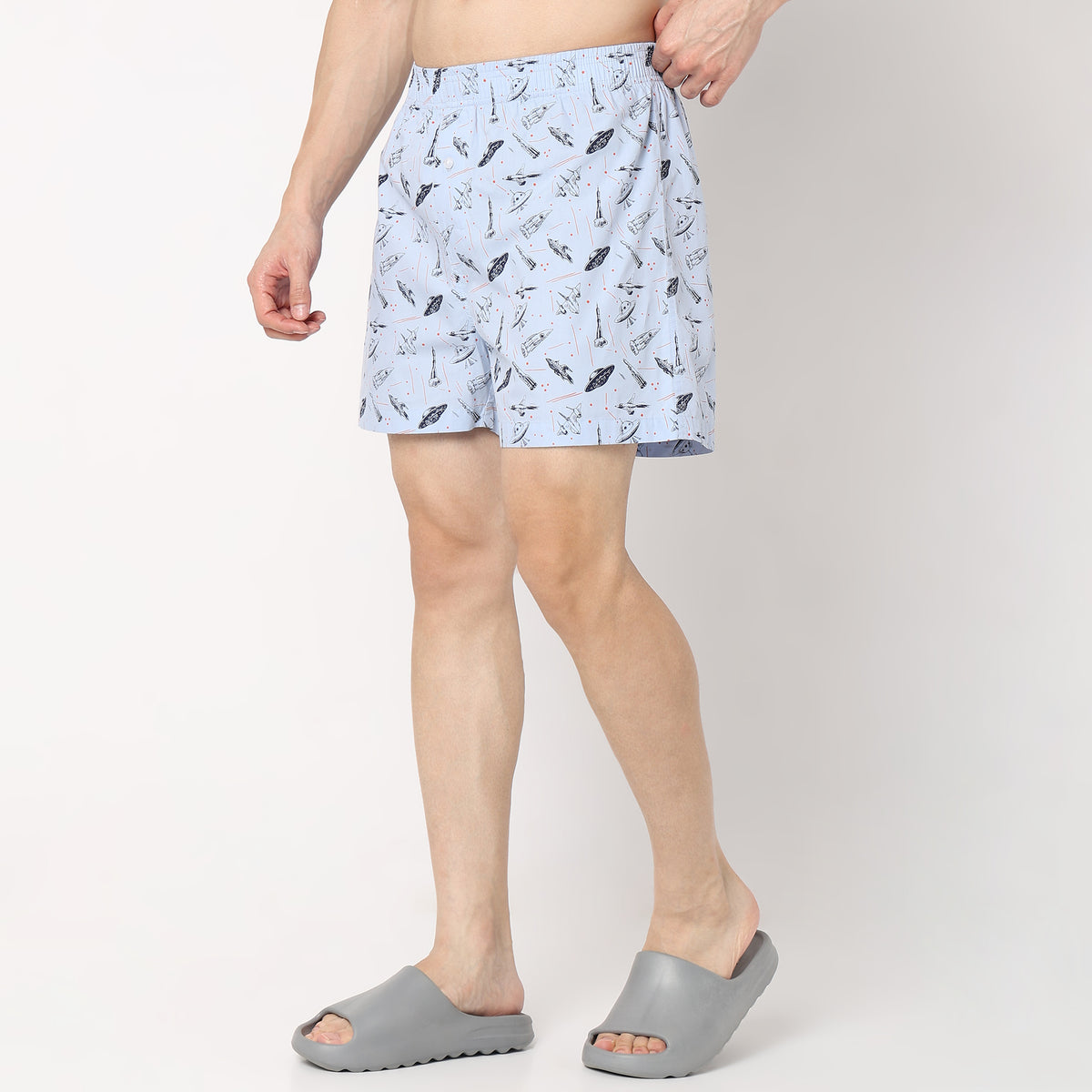 Regular Fit Printed Mid Rise Shorts