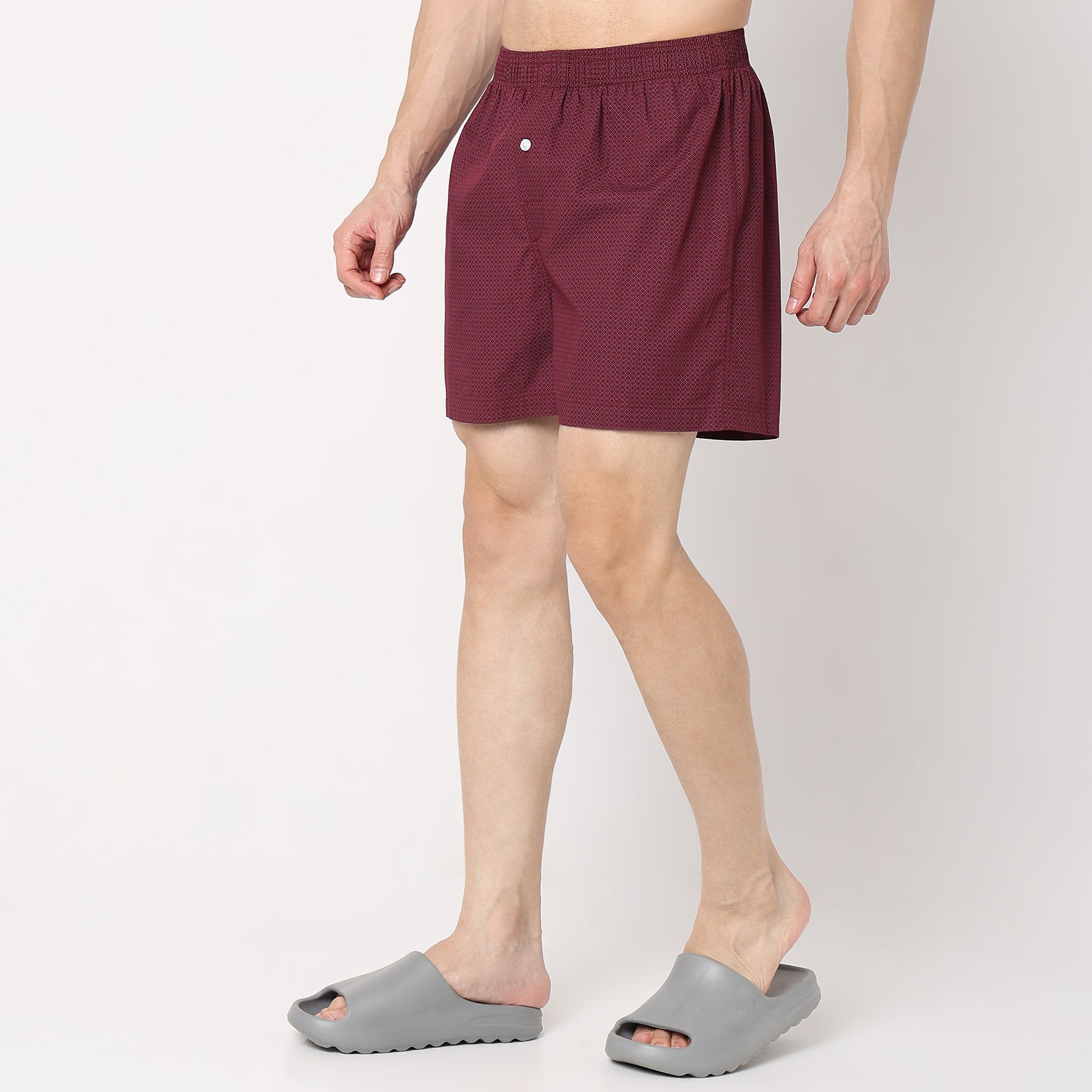 Regular Fit Printed Mid Rise Shorts