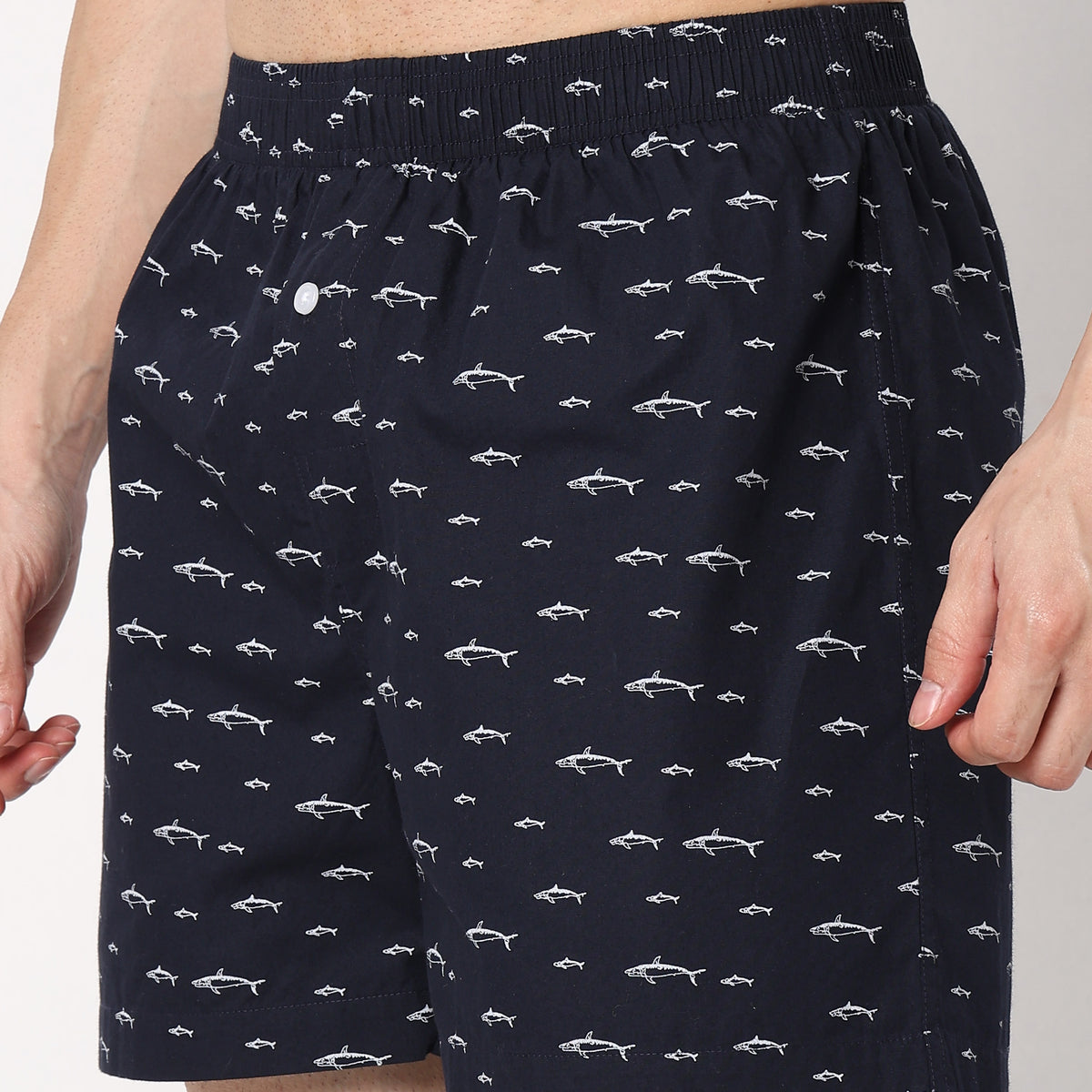 Regular Fit Printed Mid Rise Shorts