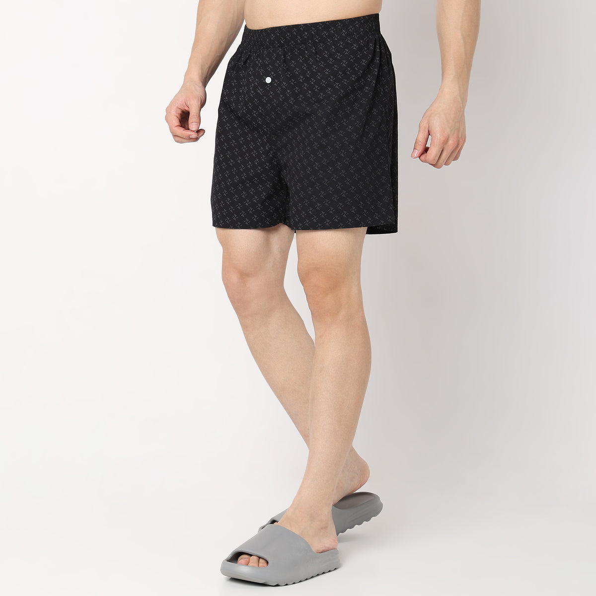 Regular Fit Printed Mid Rise Shorts