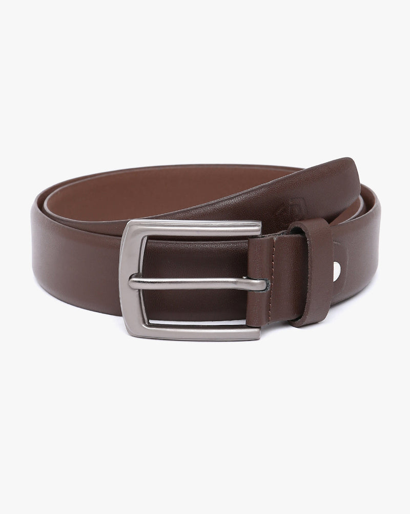 Men Wearing Geniune Leather Brown Belts