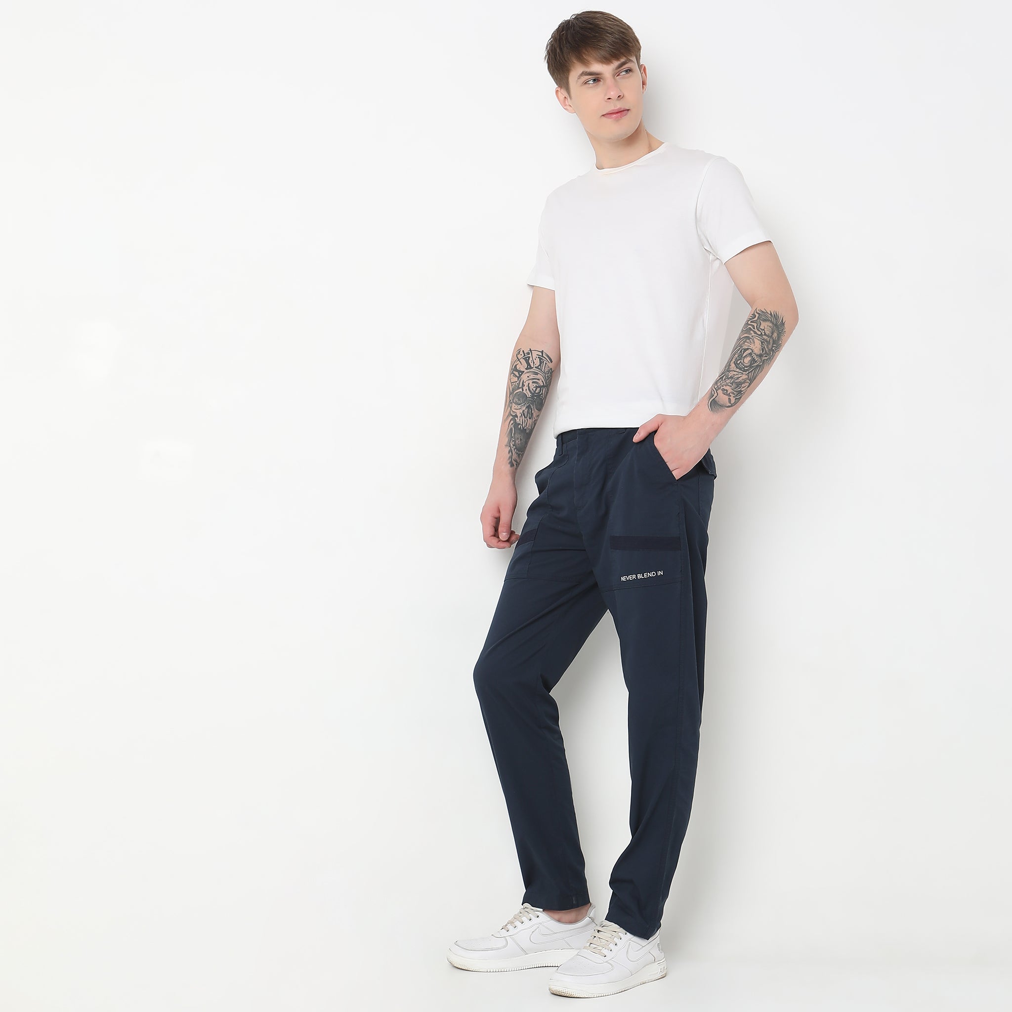 Buy Regular Fit Solid Mid Rise Joggers - Style Union