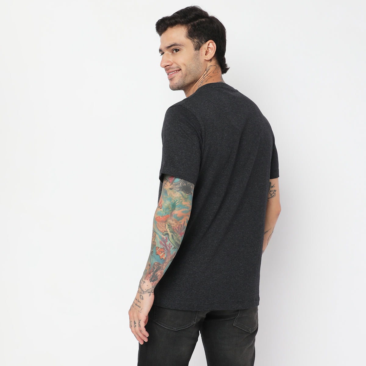 Regular Fit Solid T-Shirt