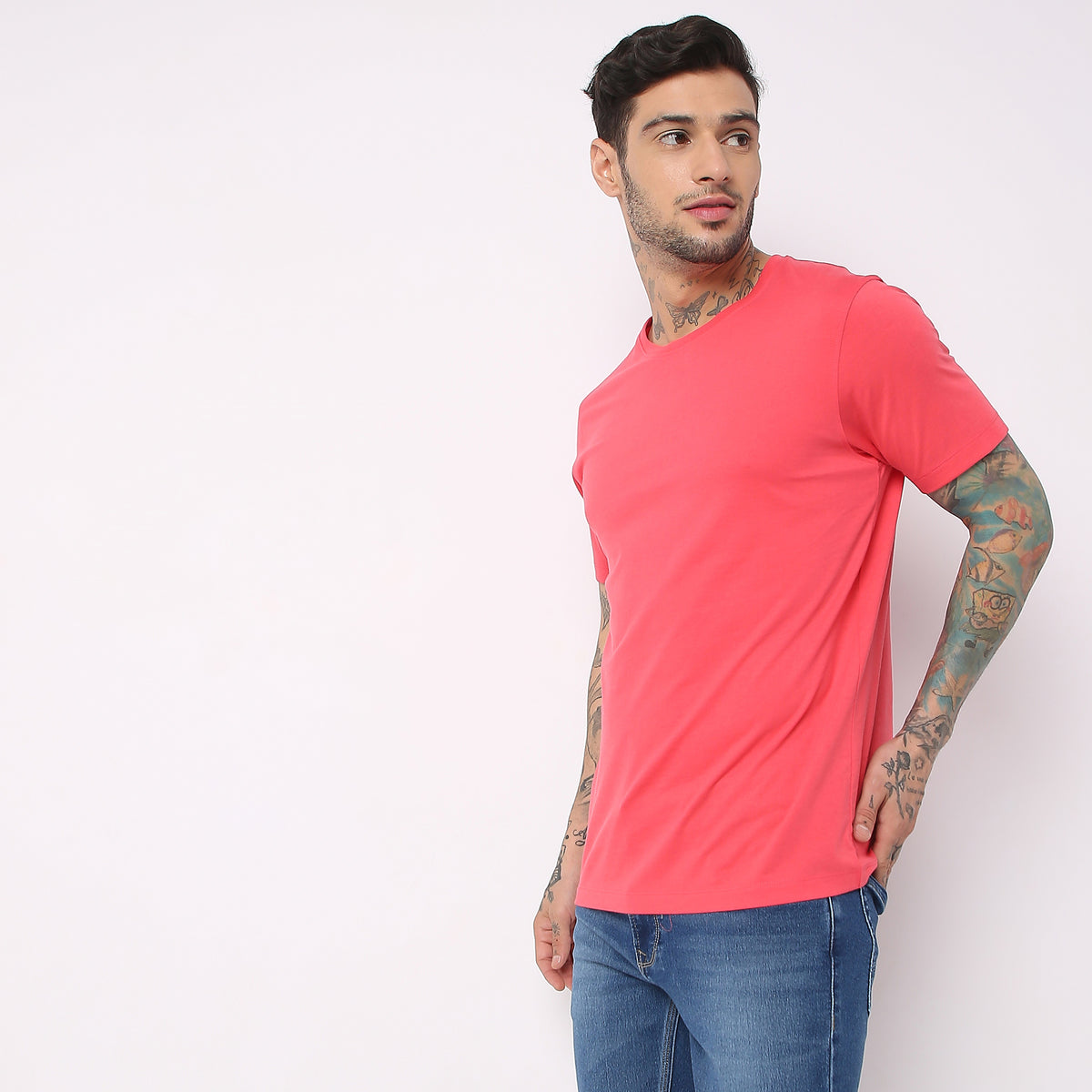 Regular Fit Solid T-Shirt