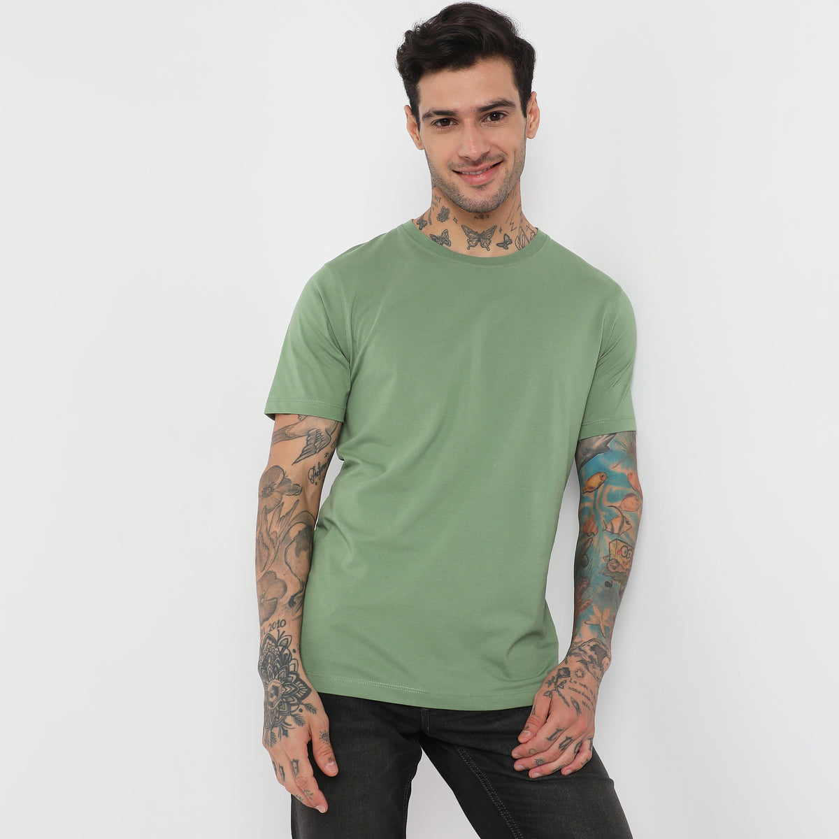 Regular Fit Solid T-Shirt