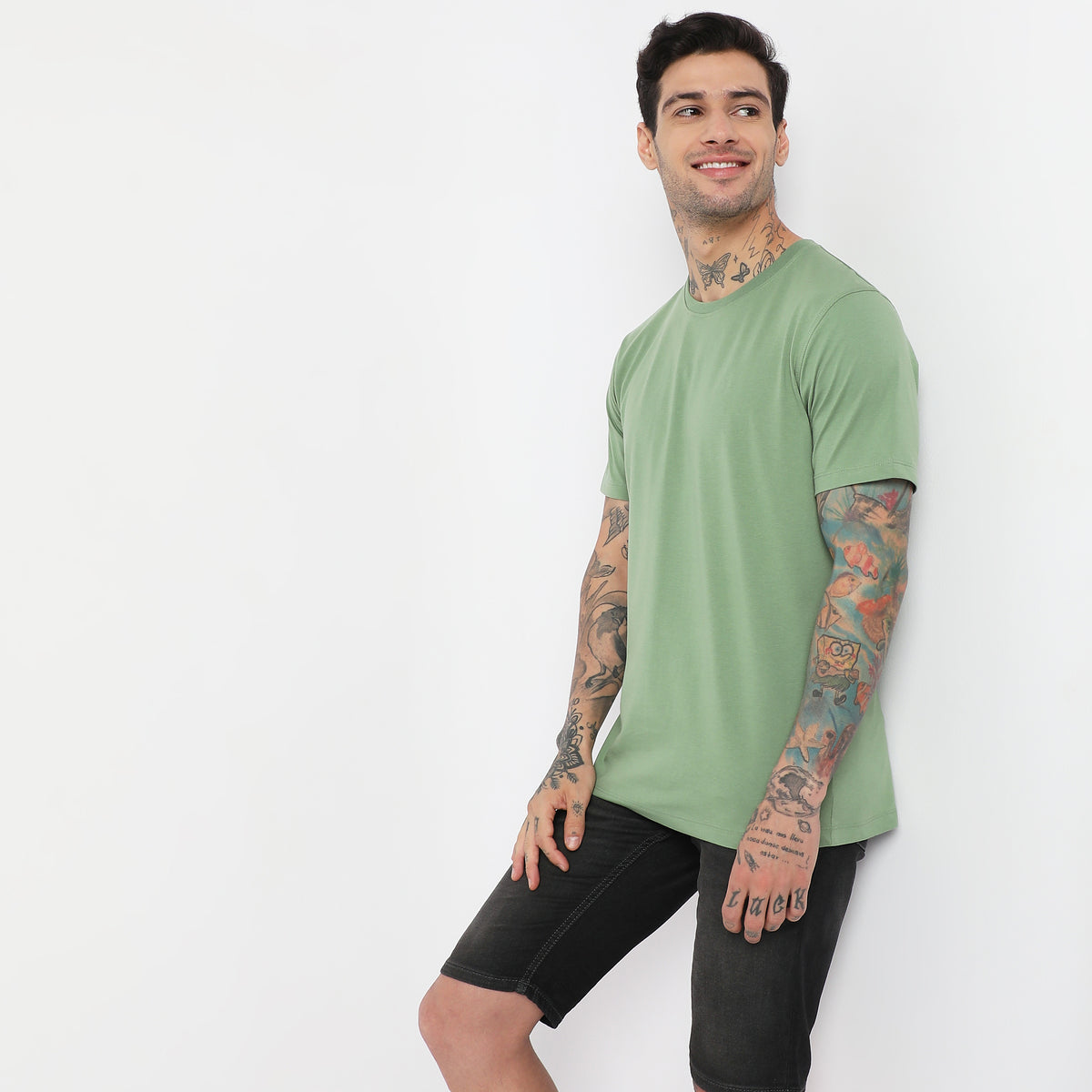 Regular Fit Solid T-Shirt