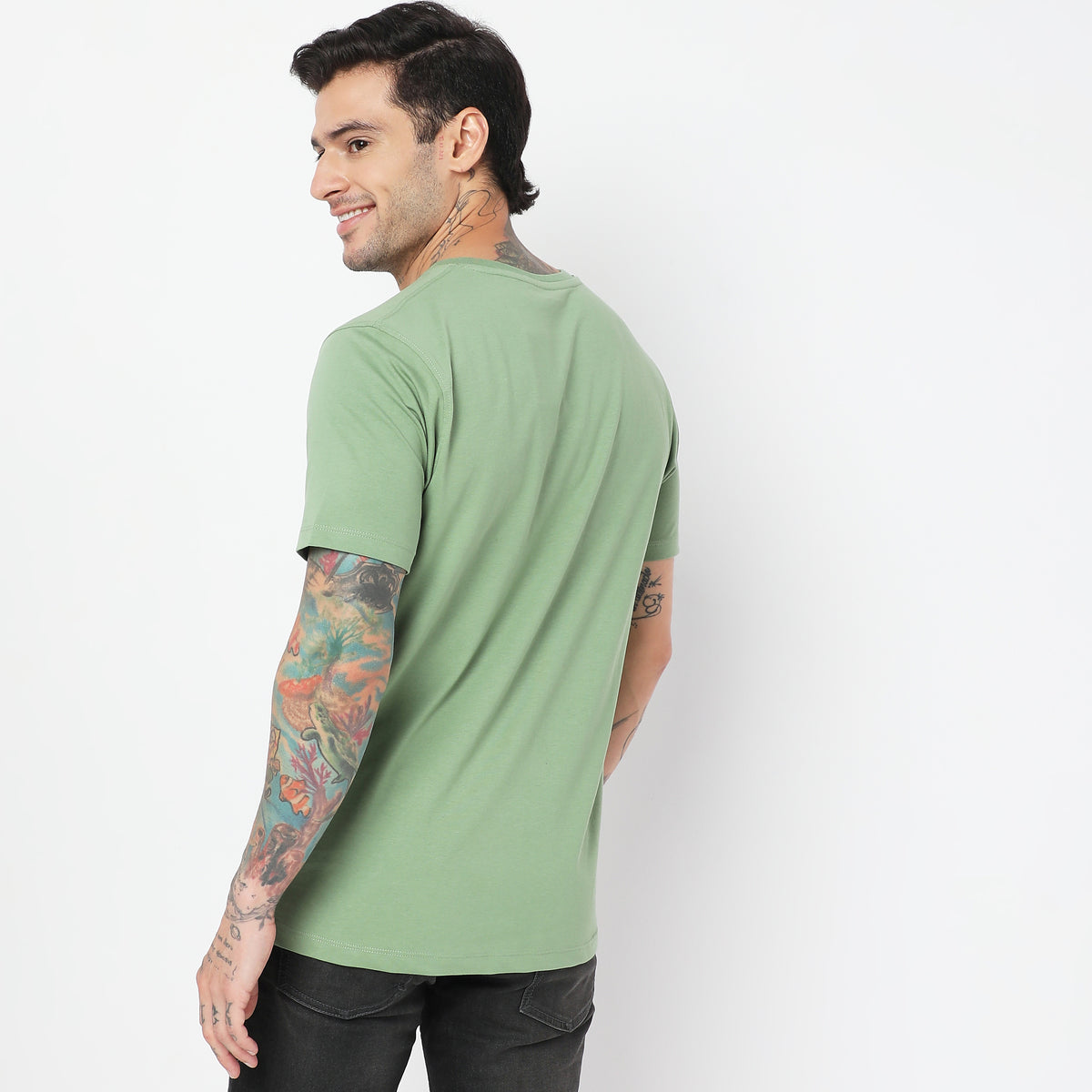 Regular Fit Solid T-Shirt