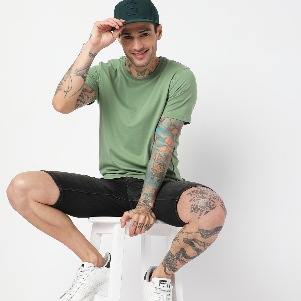 Regular Fit Solid T-Shirt