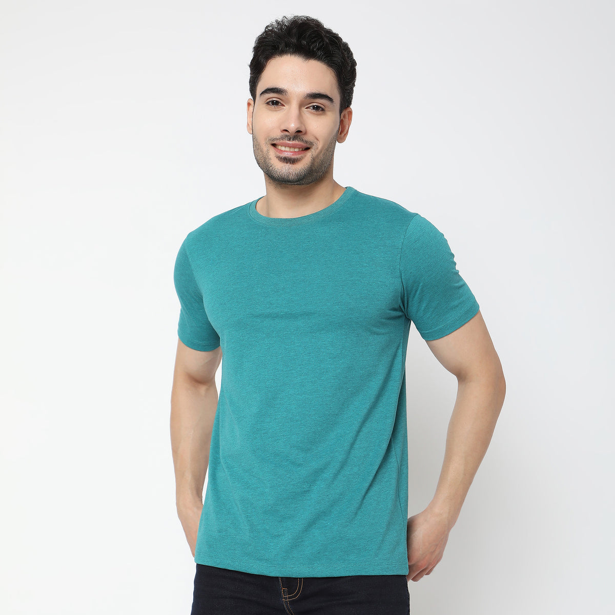 Regular Fit Solid T-Shirt