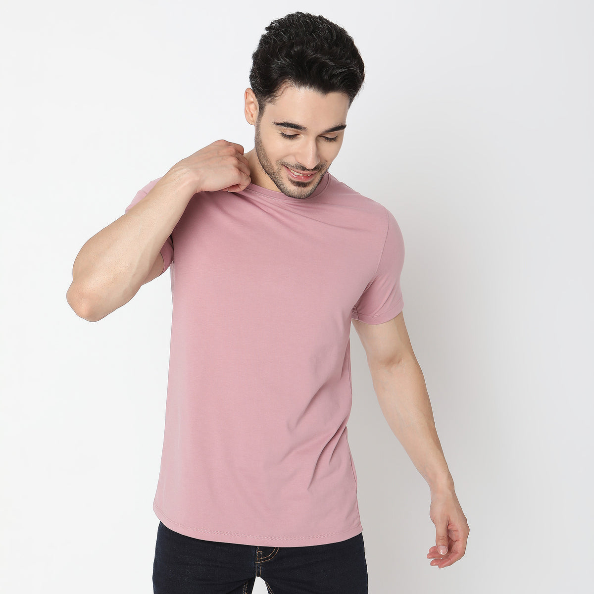 Regular Fit Solid T-Shirt