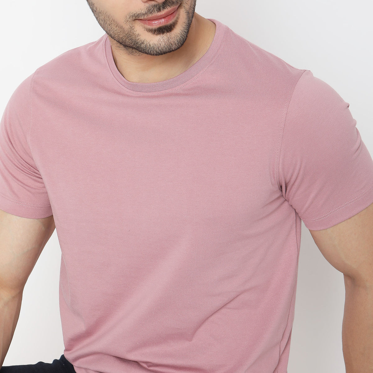 Regular Fit Solid T-Shirt