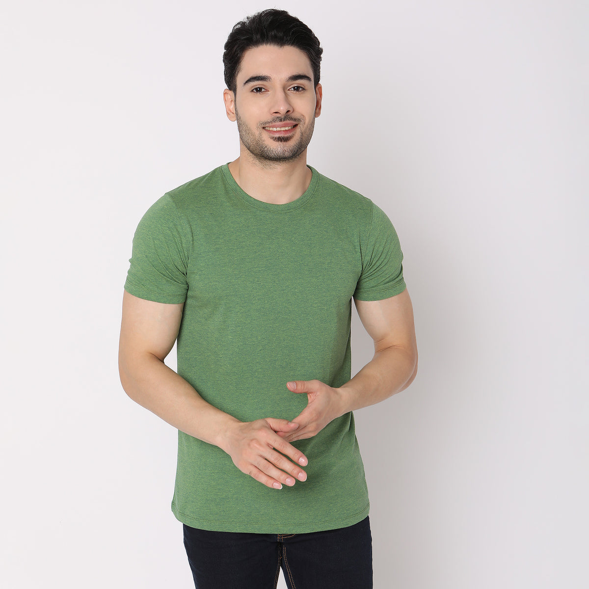 Regular Fit Solid T-Shirt