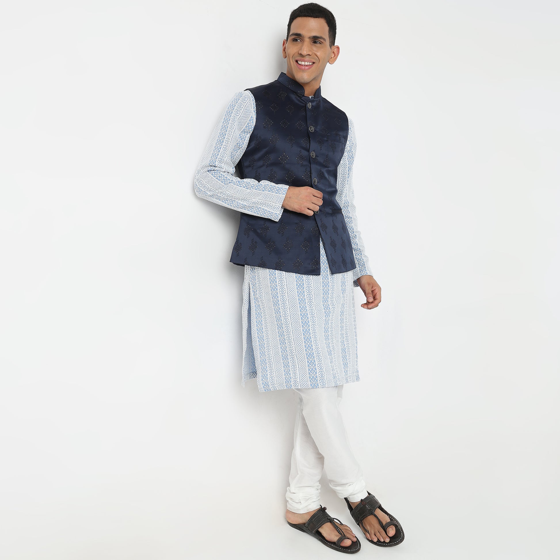 Regular Fit Jacquard Ethnic Jacket