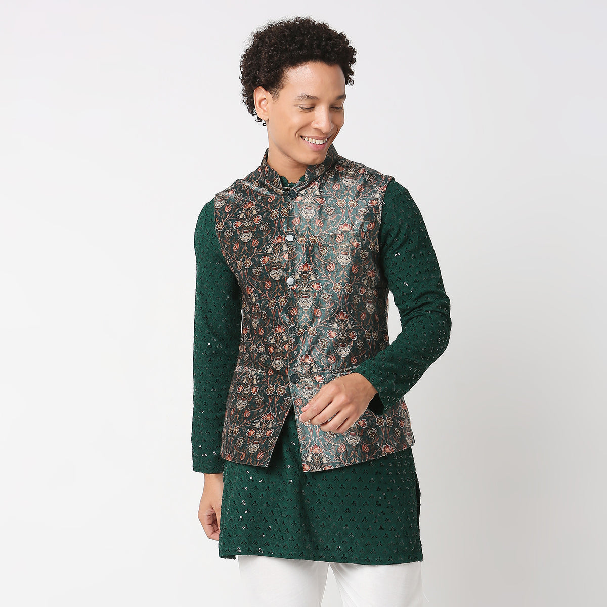 Regular Fit Jacquard Jackets