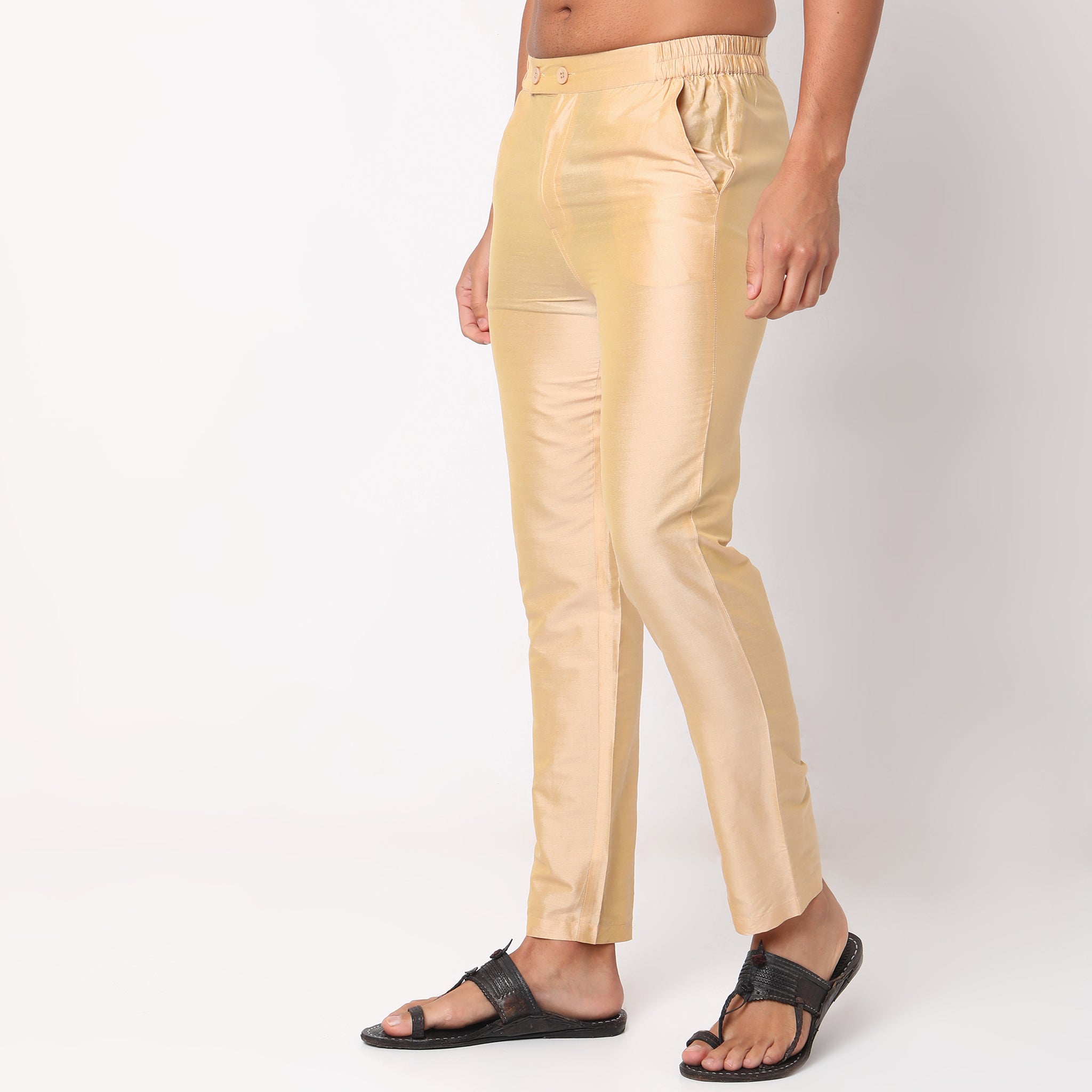 Buy Light Cream Ethnic Pants Online @Manyavar - Lower for Men