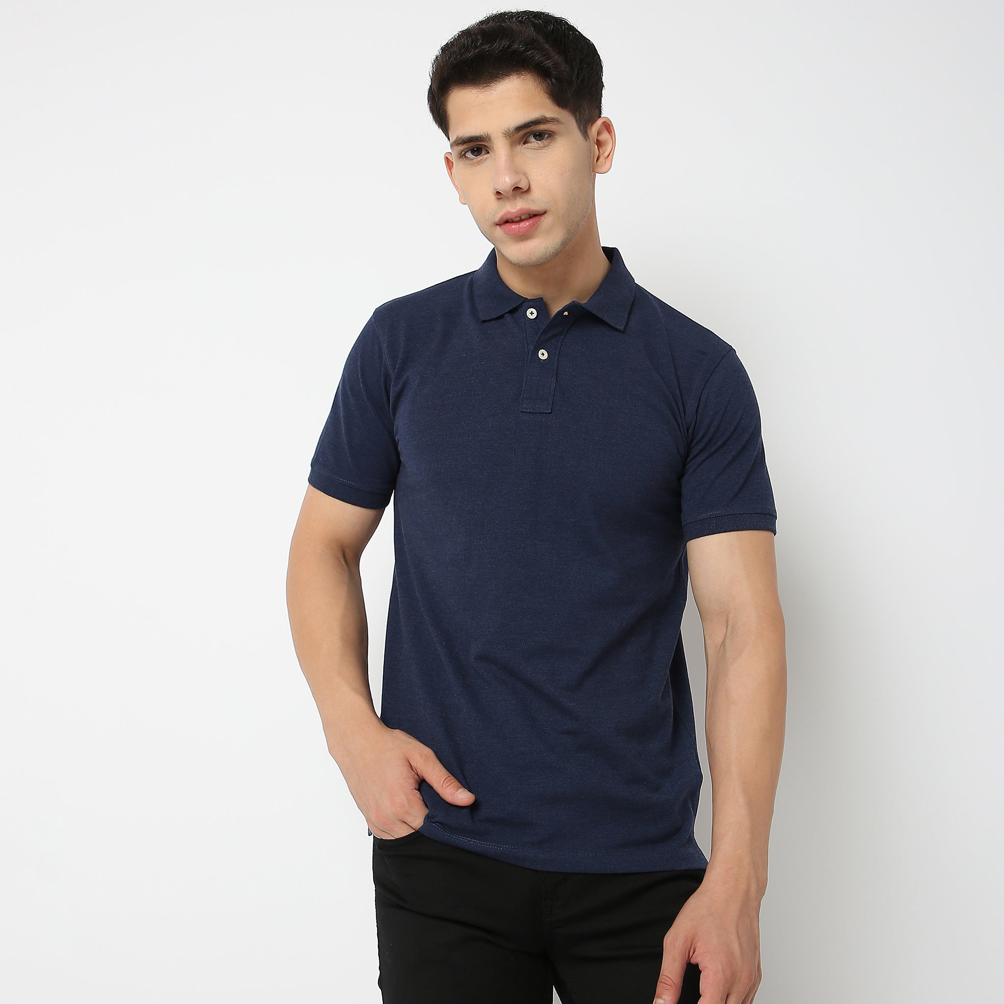 Buy Regular Fit Solid Polo T Shirt Style Union