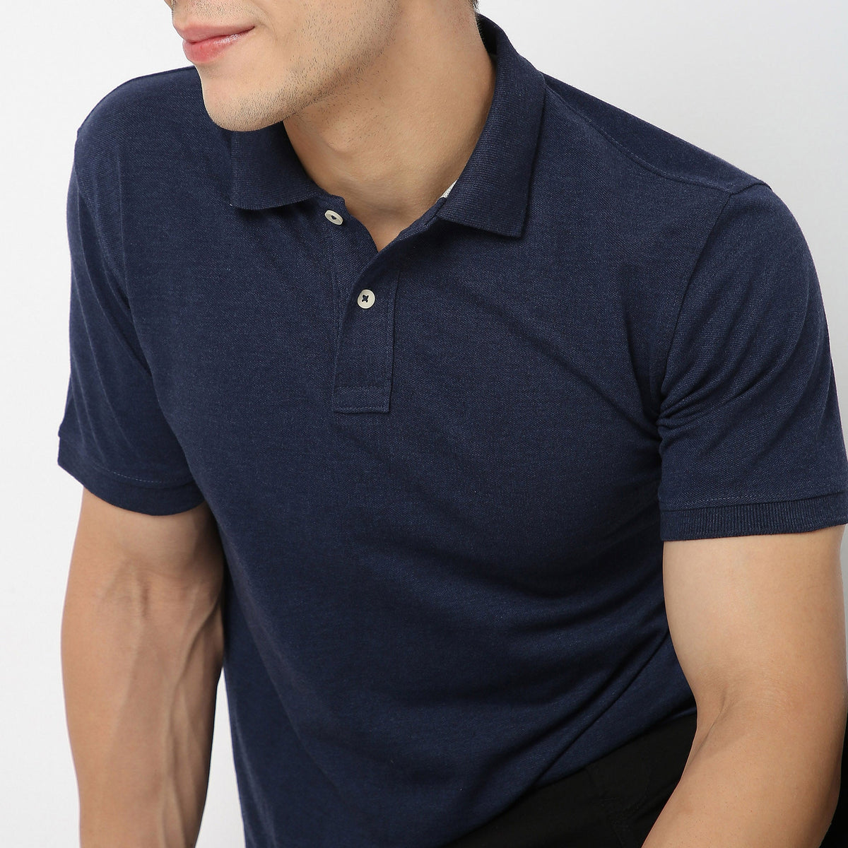 Regular Fit Solid Polo T-Shirt