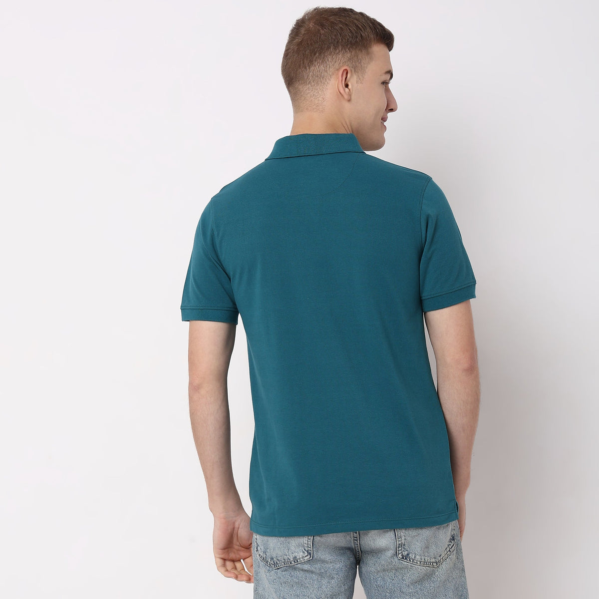 Regular Fit Solid Polo T-Shirt